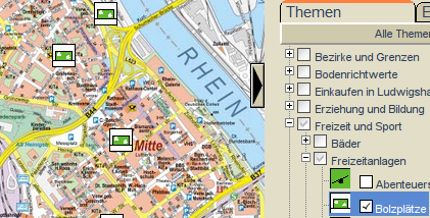 Bolzplätze im Online-Stadtplan